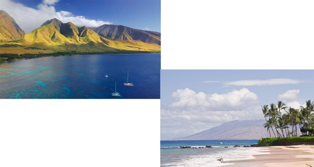 West and South Maui island